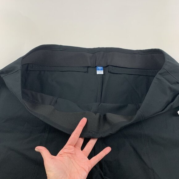 Old Navy Black Stretch Canvas High Rise Wide Leg Pixie Pant 3X New - Picture 4 of 8